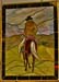 Cowboy Riding Into Sunset - Stained Glass by Peggy Journey Campbell