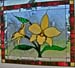 Yellow Flowers - Stained Glass by Peggy Journey Campbell