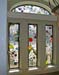 Clear Floral Window Panels and Transom - Stained Glass by Peggy Journey Campbell